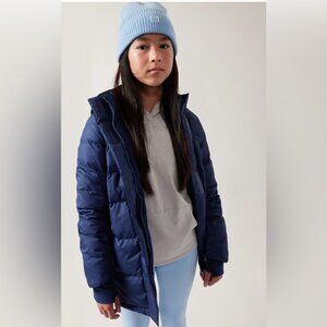Athleta Girl Snow Day Down Navy Jacket Size XXL/16